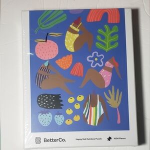 Happy Red Rainbow Puzzle by Artist Joanne Ho